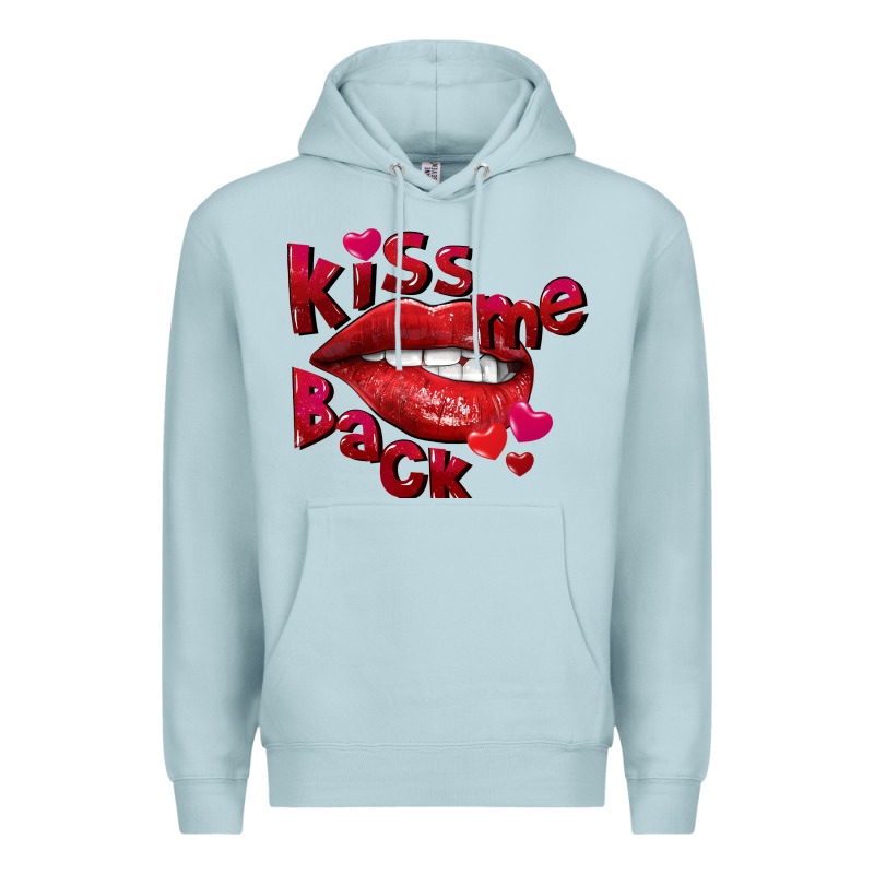 Kiss Me Back Valentine's Day Premium Hoodie by FaDigitalArtStudio | Teevron