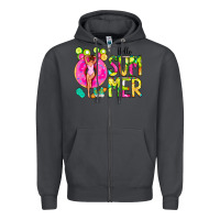 Smoke Hello Summer Donut Girl Zipper Hoodie - CowCowDesign