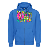 True Royal Hello Summer Donut Girl Zipper Hoodie - CowCowDesign