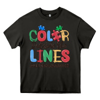 Asphalt color outside the lines autism awareness Heavy Core Tee - MaliasSmallBusiness