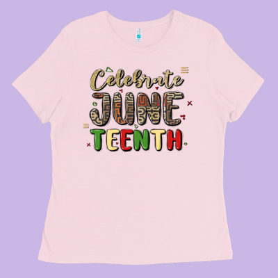 Celebrate Juneteenth Ladies Tee Designed By Maliassmallbusiness