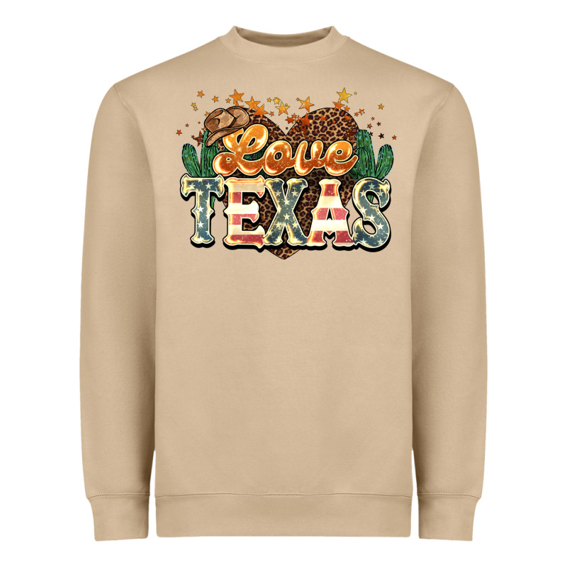 Love Texas 4th Of July Heavyweight Sweatshirt by HowdyJamesFarm | Teevron