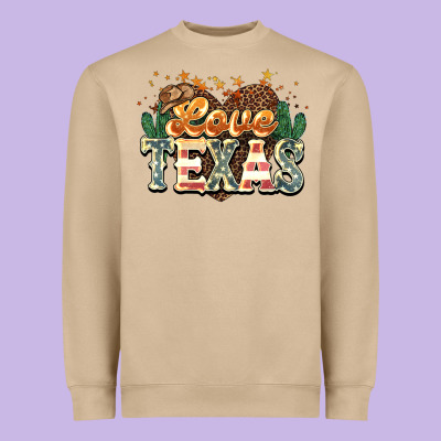 Love Texas 4th Of July Heavyweight Sweatshirt Designed By Howdyjamesfarm