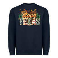 Navy Love Texas 4th of july Heavyweight Sweatshirt - HowdyJamesFarm