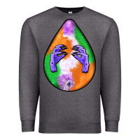 Charcoal Heather halloween hands teardrop Premium Sweatshirt - BundleAndBundleShop