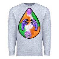 Heather Grey halloween hands teardrop Premium Sweatshirt - BundleAndBundleShop