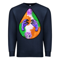 Navy halloween hands teardrop Premium Sweatshirt - BundleAndBundleShop