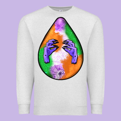 Halloween Hands Teardrop Premium Sweatshirt Designed By Bundleandbundleshop