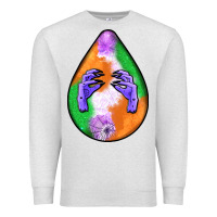 Oatmeal Heather halloween hands teardrop Premium Sweatshirt - BundleAndBundleShop