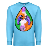 Ocean Blue halloween hands teardrop Premium Sweatshirt - BundleAndBundleShop