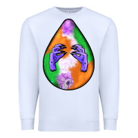 White halloween hands teardrop Premium Sweatshirt - BundleAndBundleShop