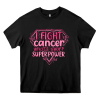 Black i fight cancer whats your super power Heavy Core Tee - MaliasSmallBusiness