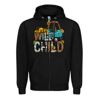 Black wild child kids car Zipper Hoodie - OliviaCreatesArt