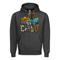 Charcoal Heather wild child kids car Zipper Hoodie - OliviaCreatesArt