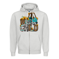 Dove Grey wild child kids car Zipper Hoodie - OliviaCreatesArt