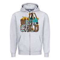 Heather Grey wild child kids car Zipper Hoodie - OliviaCreatesArt