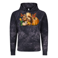 Cloud Black Fall Squirrel Vintage Hoodie - LillyAllenDesigns