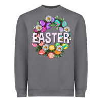 Storm Easter with eggs and daisy Easter Day Heavyweight Sweatshirt - HowdyJamesFarm