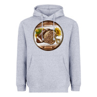Heather Grey american football round earrings Heavyweight Hoodie - BundleAndBundleShop