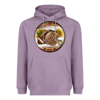 Lavender american football round earrings Heavyweight Hoodie - BundleAndBundleShop