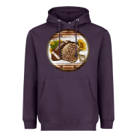 Plum american football round earrings Heavyweight Hoodie - BundleAndBundleShop