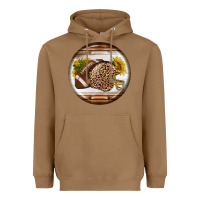 Toasted Coconut american football round earrings Heavyweight Hoodie - BundleAndBundleShop
