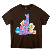 Chocolate Brown easter bunny wıth easter eggs Heavy Core Tee - AdoDesignShop