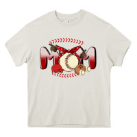 Cream baseball mom Heavy Core Tee - MaliasSmallBusiness