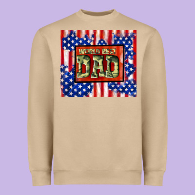 World Best Dad Heavyweight Sweatshirt Designed By Tumblerdesignbyshophia