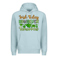 Blue Mist St. Patrick's Irish today hungover tomorrow Premium Hoodie - OliviaCreatesArt