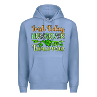 Colony Blue St. Patrick's Irish today hungover tomorrow Premium Hoodie - OliviaCreatesArt