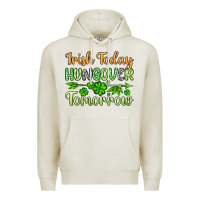 Oatmeal Heather St. Patrick's Irish today hungover tomorrow Premium Hoodie - OliviaCreatesArt
