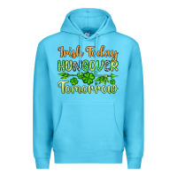 Ocean Blue St. Patrick's Irish today hungover tomorrow Premium Hoodie - OliviaCreatesArt