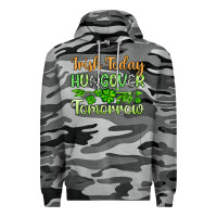 Slate Camo St. Patrick's Irish today hungover tomorrow Premium Hoodie - OliviaCreatesArt