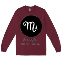 Burgundy Scorpio Horoscope Long Sleeve Tee - Bettercallsaul