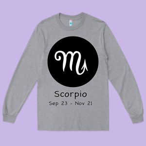 Scorpio Horoscope Long Sleeve Tee Designed By Bettercallsaul