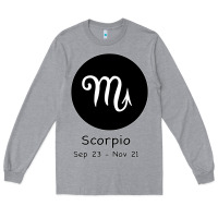 Heather Grey Scorpio Horoscope Long Sleeve Tee - Bettercallsaul