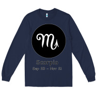 Navy Scorpio Horoscope Long Sleeve Tee - Bettercallsaul