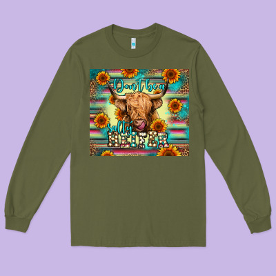 Don't Be A Salty Heifer Long Sleeve Tee Designed By Jasminsmagicworld
