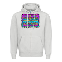 Dove Grey Hot Mom Summer Leopard Zipper Hoodie - CowCowDesign