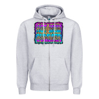 Heather Grey Hot Mom Summer Leopard Zipper Hoodie - CowCowDesign