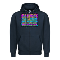 Navy Hot Mom Summer Leopard Zipper Hoodie - CowCowDesign