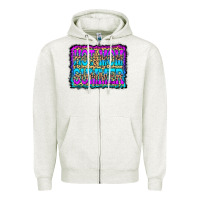 Oatmeal Heather Hot Mom Summer Leopard Zipper Hoodie - CowCowDesign