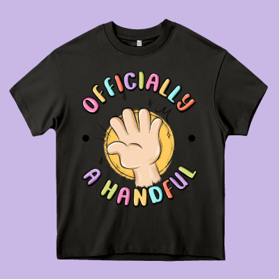 Officially A Handful Heavy Core Tee Designed By Maliassmallbusiness