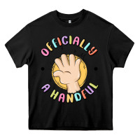 Black officially a handful Heavy Core Tee - MaliasSmallBusiness