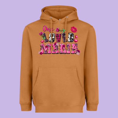 One Loved Mama Valentine's Day Heavyweight Hoodie Designed By Fadigitalartstudio
