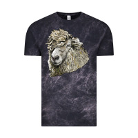 Cloud Black lincoln sheep head Vintage Tee - LillyAllenDesigns