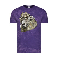 Cloud Purple lincoln sheep head Vintage Tee - LillyAllenDesigns