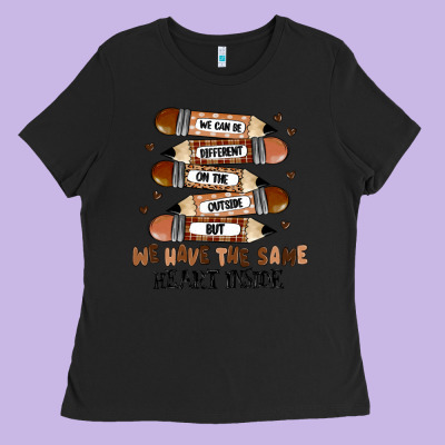 We Have The Same Heart Inside Ladies Tee Designed By Maliassmallbusiness