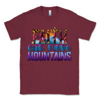 Burgundy Faith Can Move Mountains Classic Tee - LillyAllenDesigns